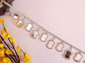 Mirror Work Lace Trim: Silver Cutwork Border, Wedding Dress Embellishment