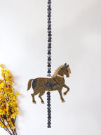Beaded Sequin Horse Applique Patch: Indian Embroidered Artwork