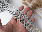 Silver Mirror Cutwork Lace Trim: Indian Sari Border, DIY Sewing (4cm Wide)