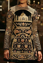 Taj Mahal Applique Patch, Embroidered Zardozi Knotwork, Handmade