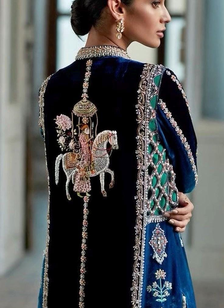 Beaded Sequin Horse Applique Patch: Indian Embroidered Artwork
