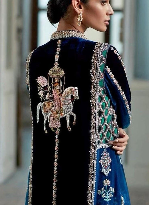 Beaded Sequin Horse Applique Patch: Indian Embroidered Artwork