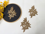 Gold Zardozi Embroidered Applique Patches: Indian Wedding Dress Embellishments (Set of 4)