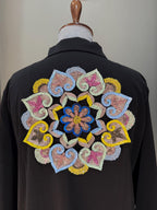 Handmade Zardozi Sequin Patch – Indian Mandala Applique (24cm)