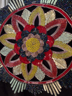 Handmade Zardozi Sequin Patch – Indian Mandala Applique (24cm)