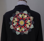 Handmade Zardozi Sequin Patch – Indian Mandala Applique (24cm)