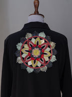 Handmade Zardozi Sequin Patch – Indian Mandala Applique (24cm)