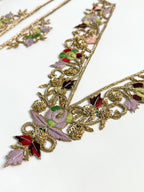 Sequin Embroidered Neckline Patch with Sleeves: Handcrafted Indian Goldwork