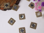 Handcrafted Indian Mirror Applique Patches: Beaded Sew-On Embellishments (Set of 10)
