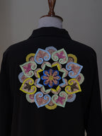 Handmade Zardozi Sequin Patch – Indian Mandala Applique (24cm)
