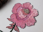 Sequin Rose Patch: Handcrafted Zardozi Applique