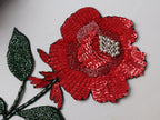 Sequin Rose Patch: Handcrafted Zardozi Applique