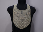 Pearl & Zircon Neckline Patch: Indian Embellishment for Sewing