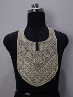 Pearl & Zircon Neckline Patch: Indian Embellishment for Sewing
