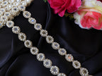Pearl & Mirror Beaded Lace Trim: Off White Indian Ribbon (1.5cm Wide)
