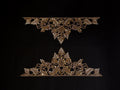 Zardozi Sleeve Patches: Antique Gold Indian Applique (1 Pair)