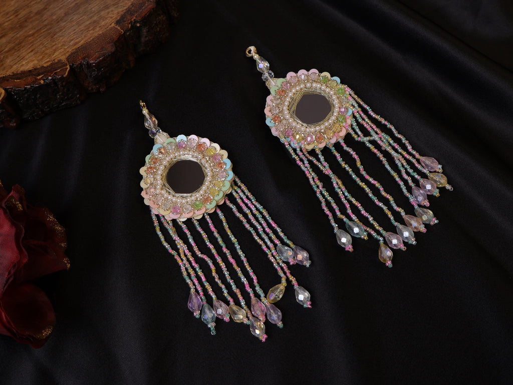 Sequin & Crystal Tassel Latkans: Indian Wedding Decor - 16cm