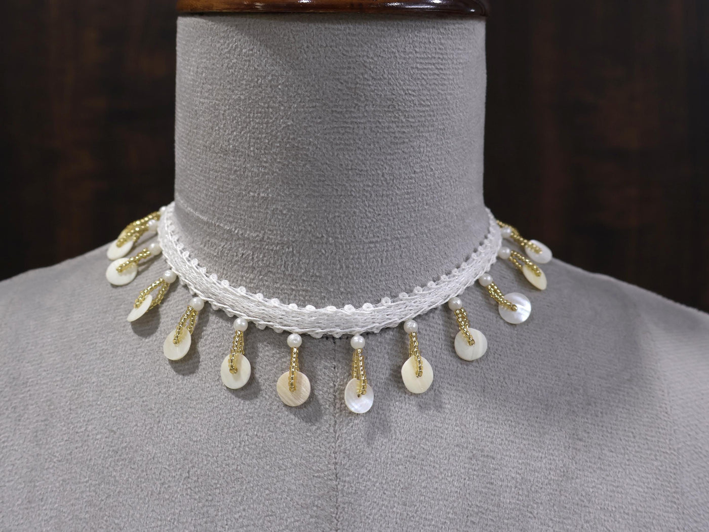 Coral Shell Pearl Choker: Handmade Boho Festival Jewelry