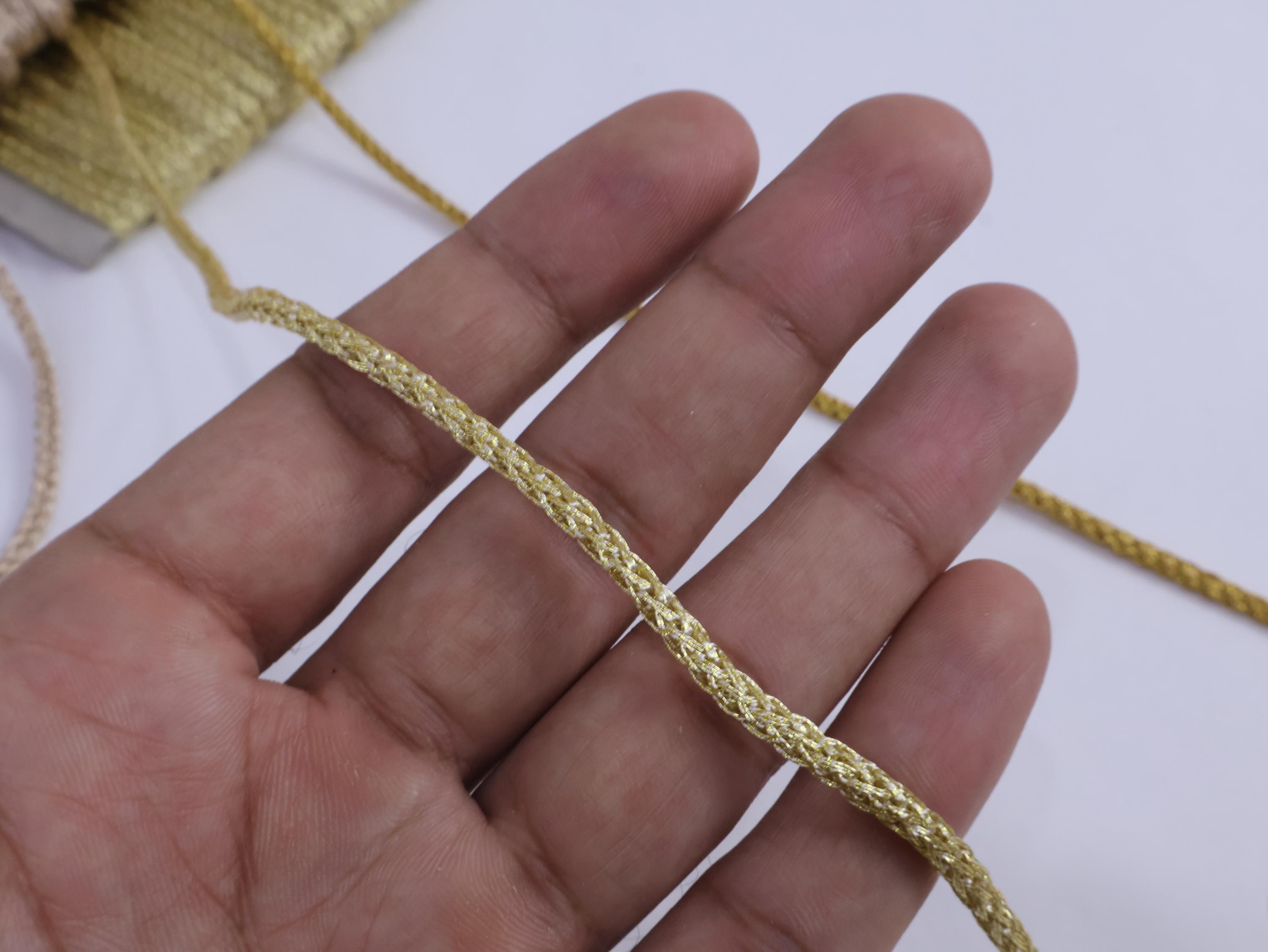 Zari Thread Braid Dori: Indian Trim, Jewelry Making, Gift Wrap - 9 Yards