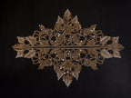 Zardozi Sleeve Patches: Antique Gold Indian Applique (1 Pair)