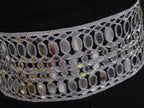 Metallic Silver Statement Waist Belt: Broad Chain, Adjustable Clasp