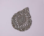 Clear Zardozi Embroidered Applique Patch (14x12 cm) - 1 Pc