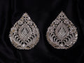 Clear Zardozi Embroidered Applique Patch (14x12 cm) - 1 Pc