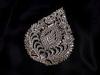 Clear Zardozi Embroidered Applique Patch (14x12 cm) - 1 Pc