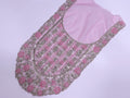 Pink/ Peach Embroidered Neckline Patch: Beaded Zari Sequin Indian Applique