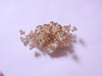 Golden Crystal & Pearl Floral Patch: Handmade Embellishment (Pair)