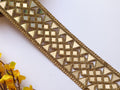 Golden Glam Mirror Border: Waist Belt Trim, 6cm Wide