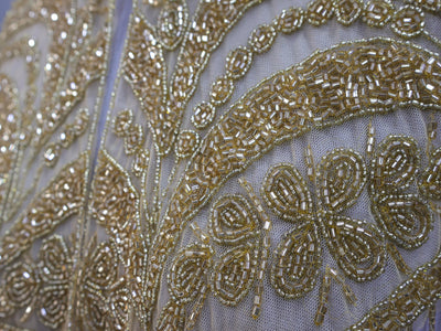 Black/ Golden Beaded Bridal Cape: Wedding & Evening Cover-Up Shrug