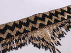 Black Golden Luxe Choker: Handmade Ethnic Beaded Necklace