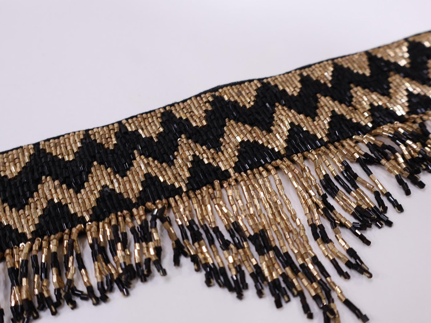 Black Golden Luxe Choker: Handmade Ethnic Beaded Necklace