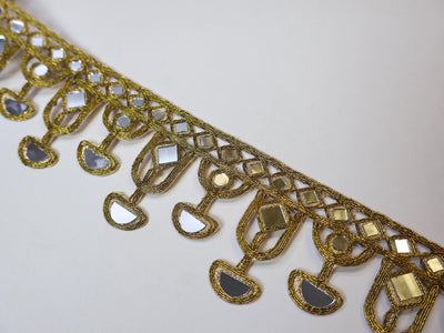 Antique Gold Fringe Mirror Border: Borde Espejo, Waist Belt Trim