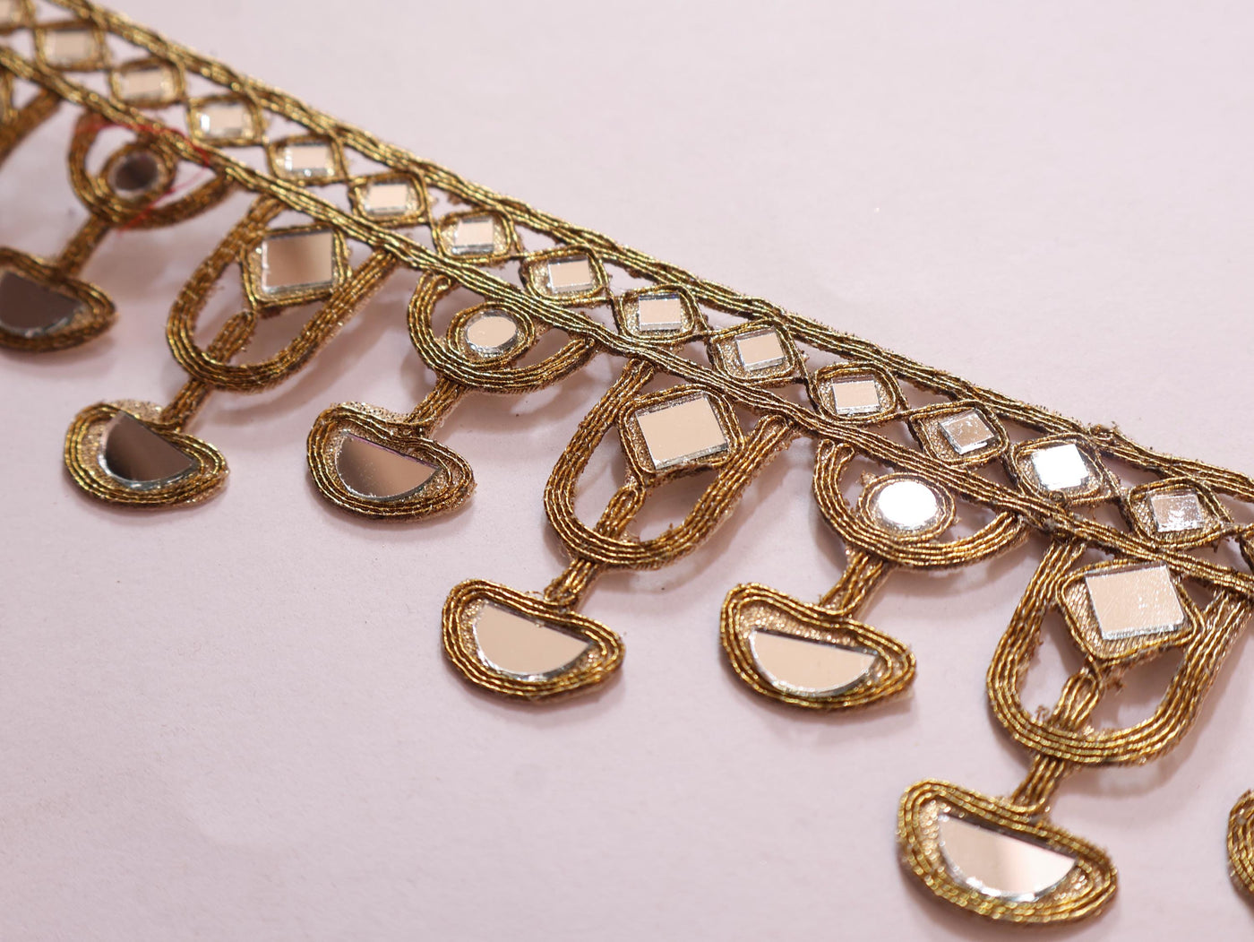 Antique Gold Fringe Mirror Border: Borde Espejo, Waist Belt Trim