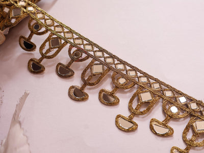 Antique Gold Fringe Mirror Border: Borde Espejo, Waist Belt Trim