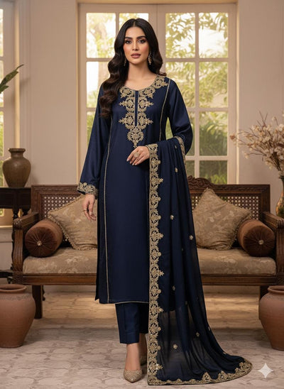 Zardozi Neckline Patch: Bronze Gold Bullion Embroidery, Floral Neckline with Sleeves