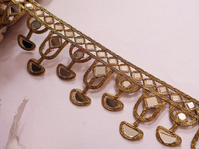 Antique Gold Fringe Mirror Border: Borde Espejo, Waist Belt Trim