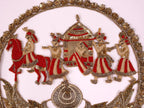Red & Gold Baraat Applique Patch: Blouse back Patch 28cm Size
