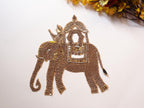 Elephant & Royal Master: Antique Gold Indian Embroidered Applique Patch