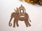 Elephant & Royal Master: Antique Gold Indian Embroidered Applique Patch