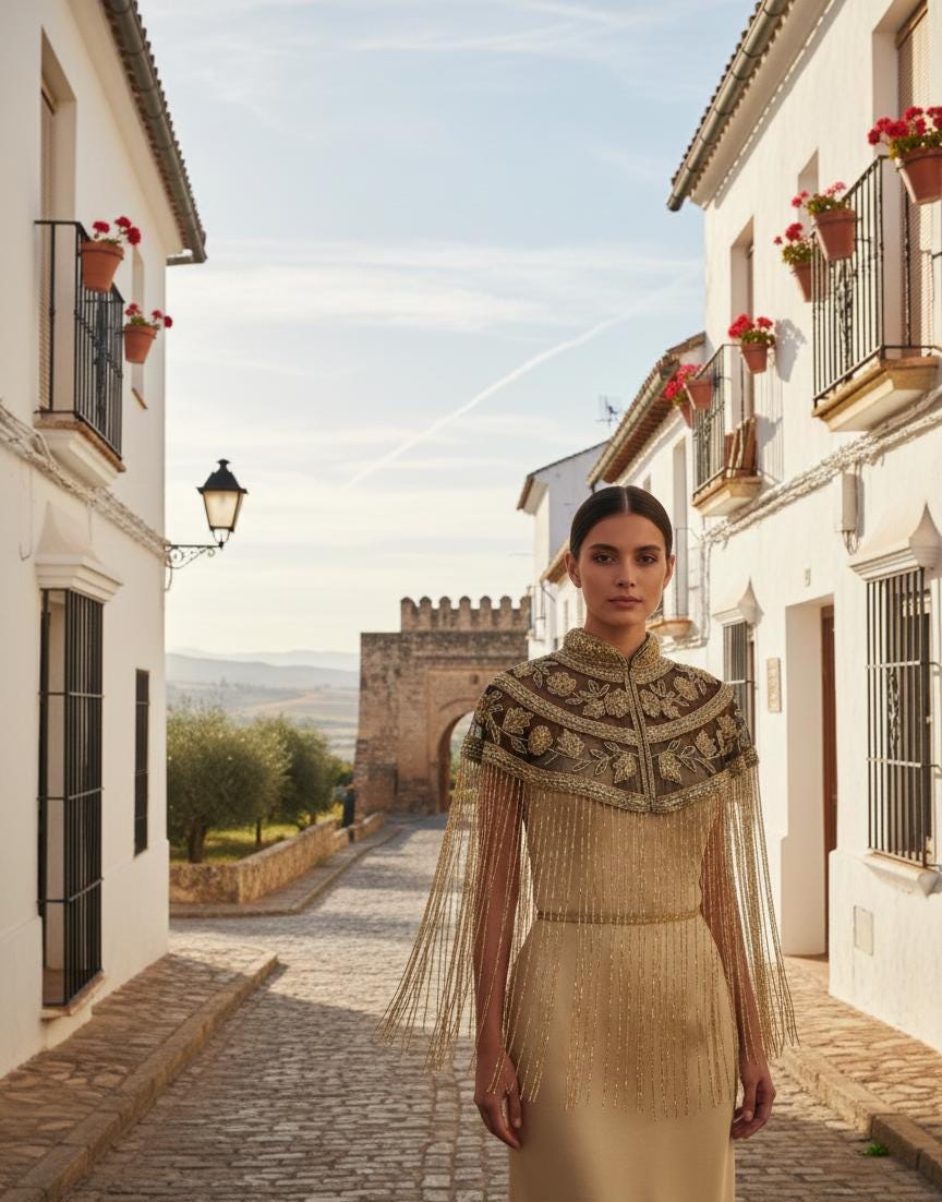 Black Golden Floral Beaded Cape: Wedding & Evening Cover-Up Shrug