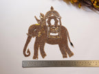 Elephant & Royal Master: Antique Gold Indian Embroidered Applique Patch