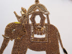 Elephant & Royal Master: Antique Gold Indian Embroidered Applique Patch