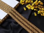 Dark Gold Indian Sari Ribbon Lace Trim: Boho Embellishment