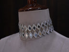 Sheesh Mahal Choker: Silver Handmade Cutwork Neck Collar