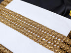 Dark Gold Indian Sari Ribbon Lace Trim: Boho Embellishment