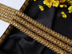 Dark Gold Indian Sari Ribbon Lace Trim: Boho Embellishment
