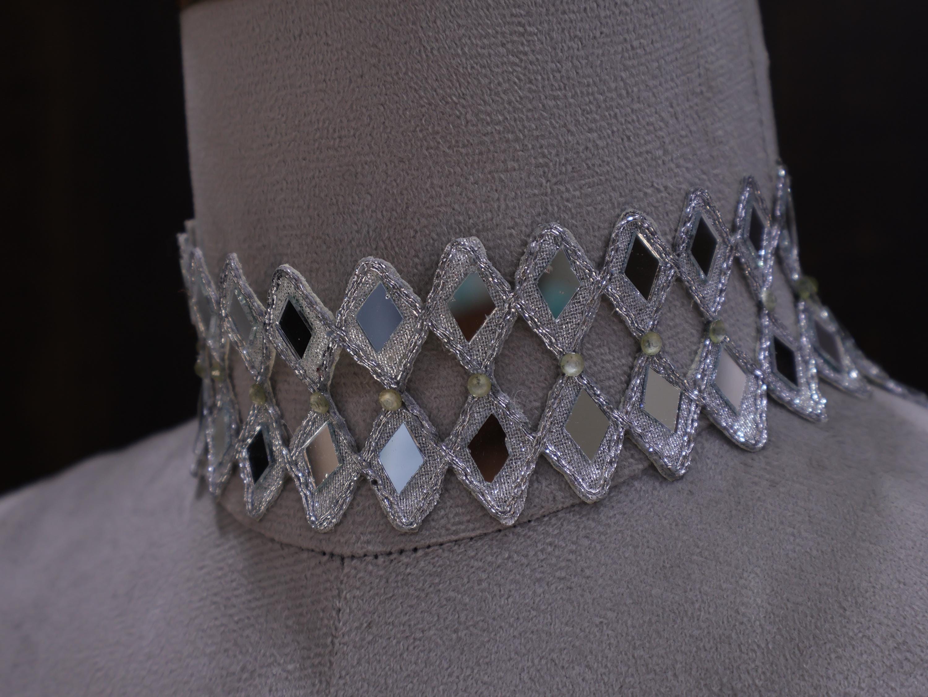 Sheesh Mahal Choker: Silver Handmade Cutwork Neck Collar